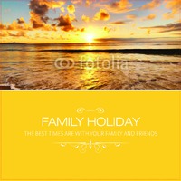 30x30" with premium frame Family Holiday by Templatecloud 