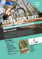 Bike Hire A6 Flyers by Templatecloud 