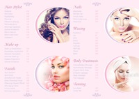 Beauty Salon A4 Folded Leaflets by Templatecloud