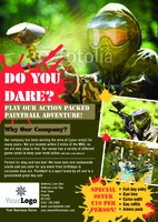 Paintball A3 Flyers by Templatecloud 