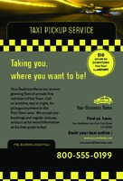 Taxi 4" x 6" Flyers by Templatecloud 