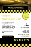 Taxi 4" x 6" Flyers by Templatecloud 