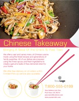 Takeout restaurant 8.5" x 11" Flyers by Templatecloud 