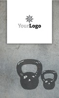 Fitness 2" x 3.5" Business Cards by Templatecloud 