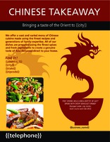 Chinese Takeout 8.5" x 11" Flyers by Templatecloud 
