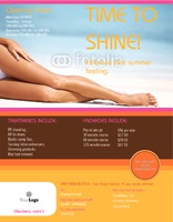 Tanning Salon 8.5" x 11" Flyers by Templatecloud 