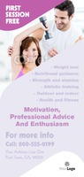 Fitness 4" x 9" Rack Card by Templatecloud 