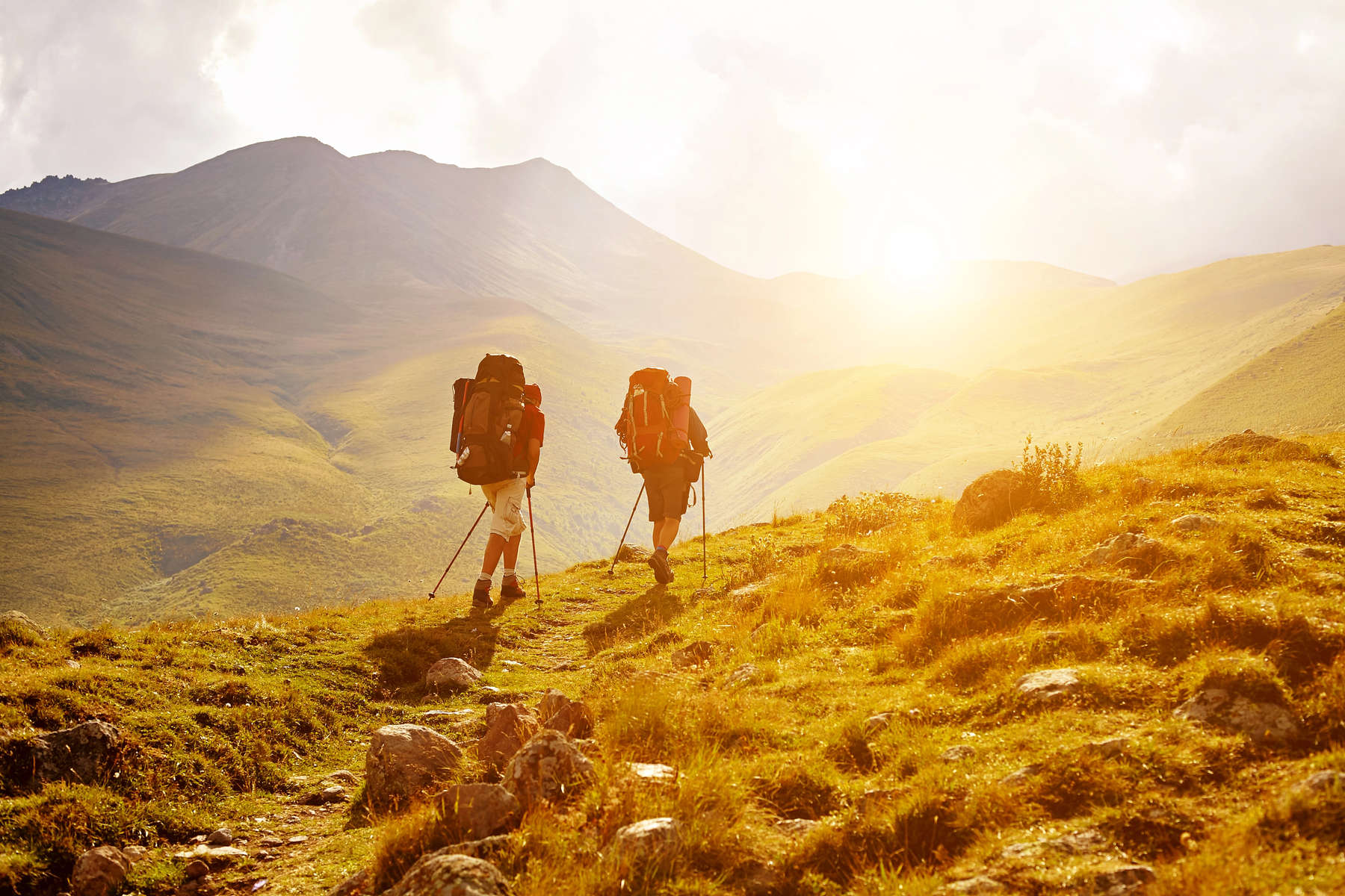 hikers in the mountains
