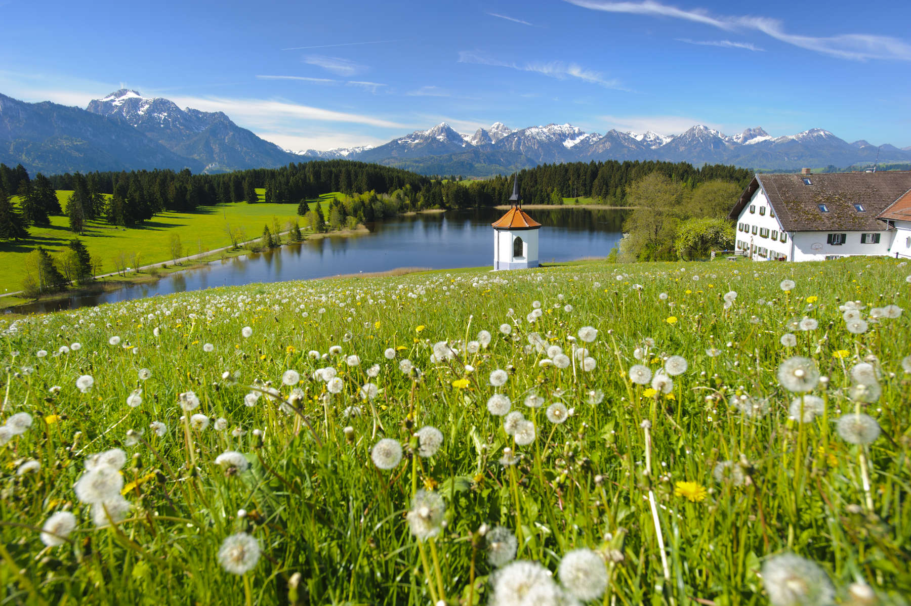 Wide panorama landscape in Bavaria